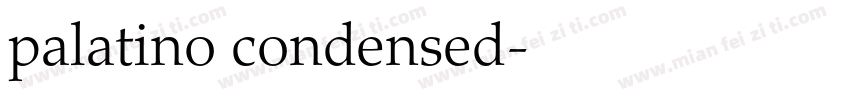 palatino condensed字体转换